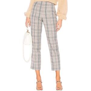 LOVERS + FRIENDS Bundy Plaid Tab‎ Crop Pants Sz. Medium Career Casual